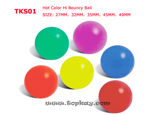 topkayTKS01-Hot Color Bouncy Ball