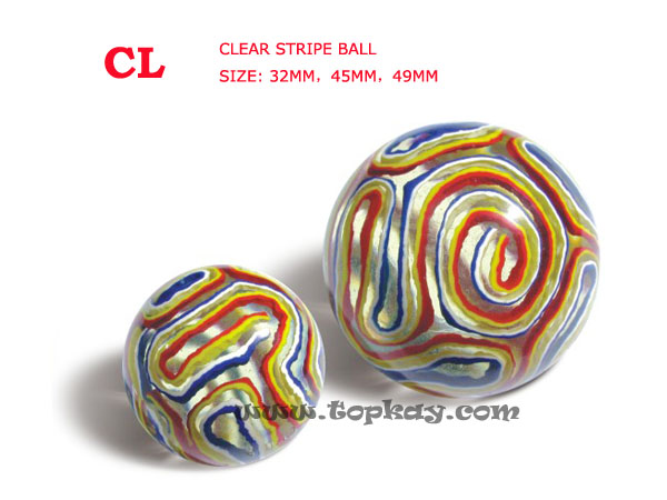 topkayCL-Clear stripe ball