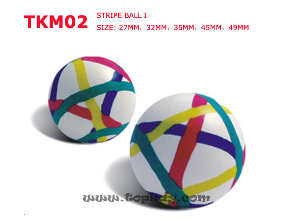 TKM02-Stripe Bouncy Balls