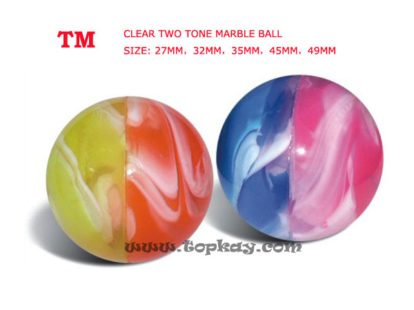 topkayTM-Clear Two tone Ball